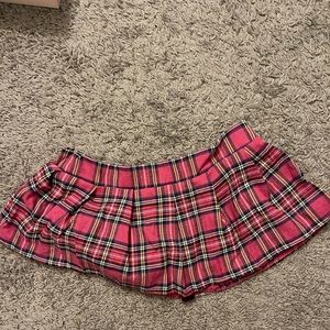 super mini plaid skirt